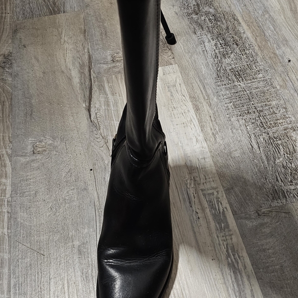 Authentic Tory Burch Kneel High Black Leather Riding Boots - Picture 15 of 16